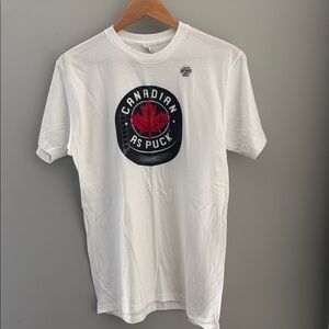 White Canadian As Puck T-Shirt